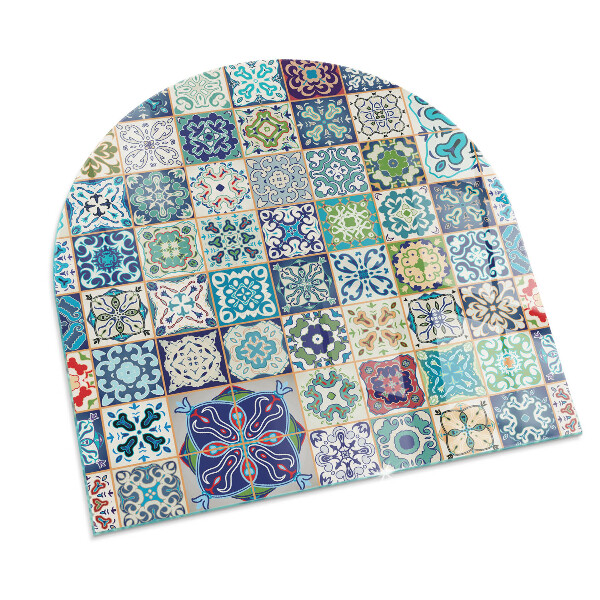 Oválna podložka pod krbové kachle Mozaikové dekoratívne vzory