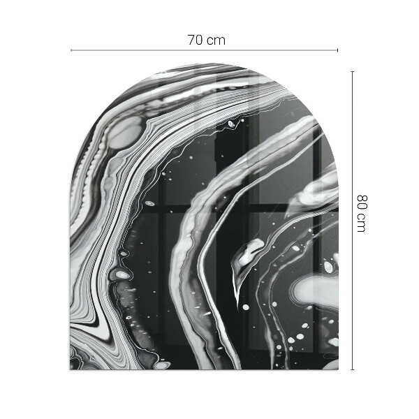 Oválna podložka pod krbové kachle Abstraktné vlnité a lineárne vzory