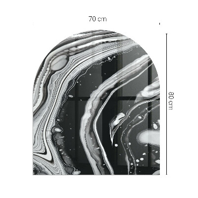 Oválna podložka pod krbové kachle Abstraktné vlnité a lineárne vzory