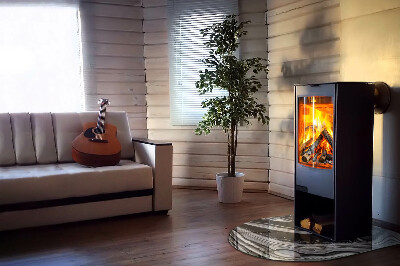 Oválna podložka pod krbové kachle Abstraktné vlnité a lineárne vzory