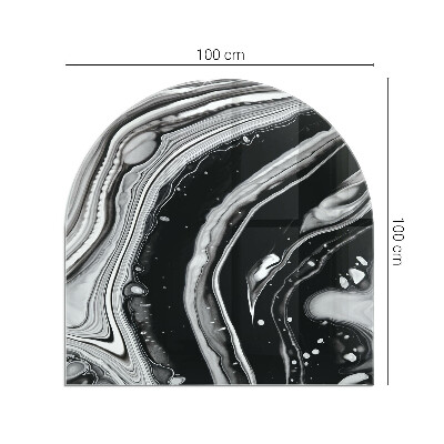 Oválna podložka pod krbové kachle Abstraktné vlnité a lineárne vzory