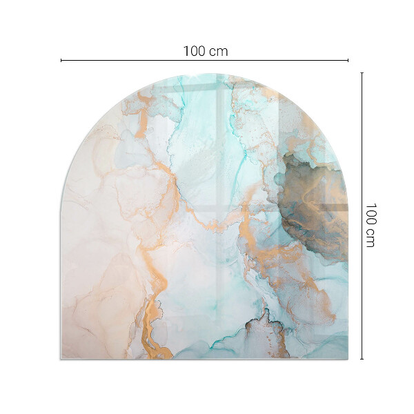 Oválna podložka pod krbové kachle Plynulý abstraktný motív