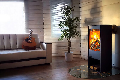 Oválna podložka pod krbové kachle Mramorový štýl s jemným žilkovaním