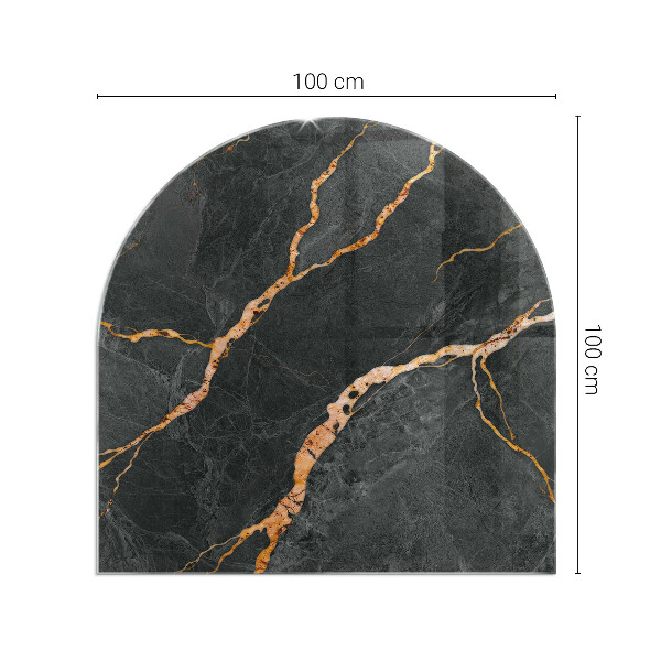 Oválna podložka pod krbové kachle Mramorový štýl s jemným žilkovaním