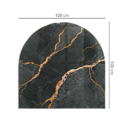 Oválna podložka pod krbové kachle Mramorový štýl s jemným žilkovaním