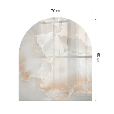 Polovičné oválne sklo pod kachle Kamenný organický motív