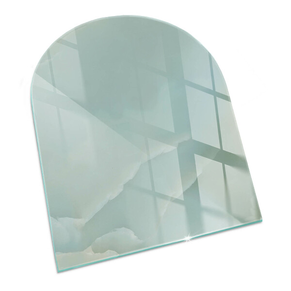 Oválna podložka pod krbové kachle Mramorový motív v jemných tónoch