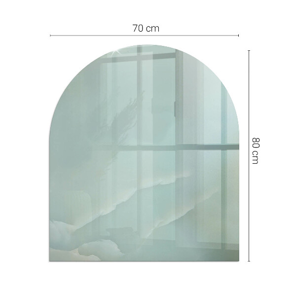 Oválna podložka pod krbové kachle Mramorový motív v jemných tónoch