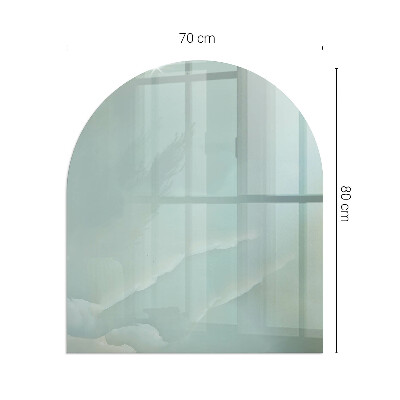 Oválna podložka pod krbové kachle Mramorový motív v jemných tónoch