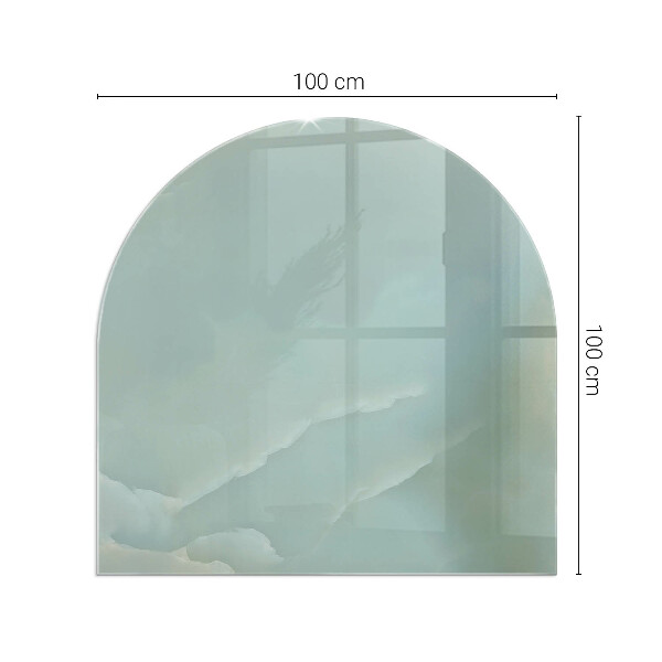 Oválna podložka pod krbové kachle Mramorový motív v jemných tónoch