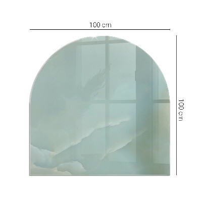 Oválna podložka pod krbové kachle Mramorový motív v jemných tónoch