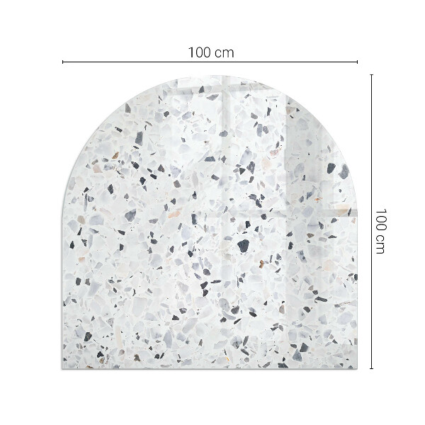 Oválna podložka pod krbové kachle Kamenný vzor s malými akcentmi