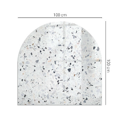 Oválna podložka pod krbové kachle Kamenný vzor s malými akcentmi