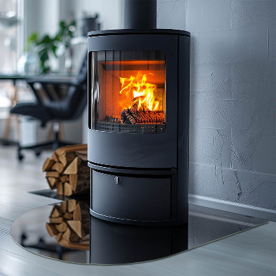 Oválna podložka pod krbové kachle Farba Čierna