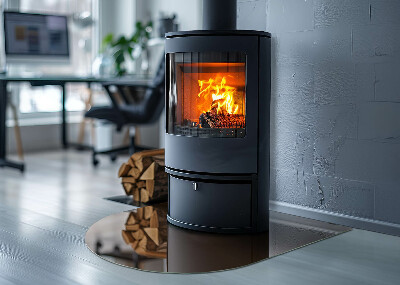 Oválna podložka pod krbové kachle Farba Hnedá