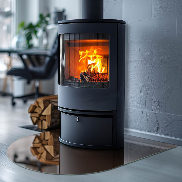 Oválna podložka pod krbové kachle Farba Hnedá