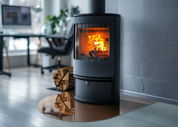 Oválna podložka pod krbové kachle Farba Hnedá