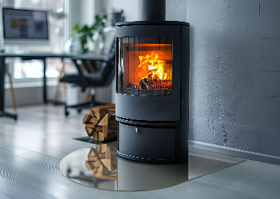 Polovičné oválne sklo pod kachle Farba Sivozelená