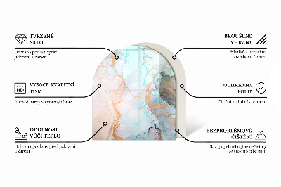 Oválna podložka pod krbové kachle Svetlá krémová farba