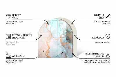 Polovičné oválne sklo pod kachle Farba béžová
