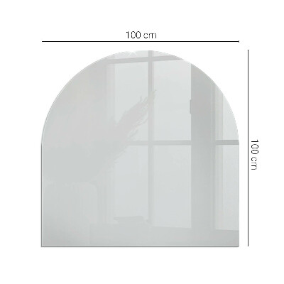 Polovičná oválna sklenená podložka pod krb Farba sivá