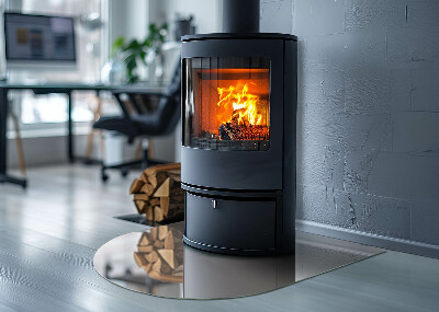 Oválna podložka pod krbové kachle Farba Bledoružová