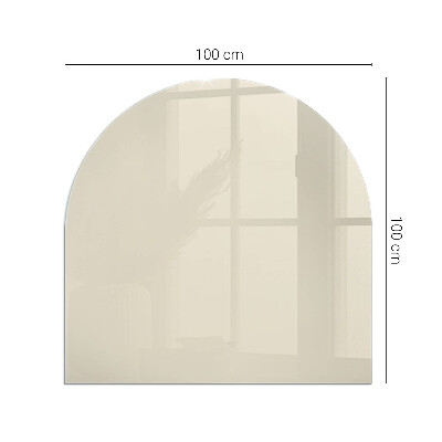 Polovičná oválna sklenená podložka pod krb Farba béžová