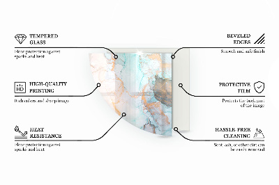 Sklo do rohu pod kachle Vzor inšpirovaný drevom