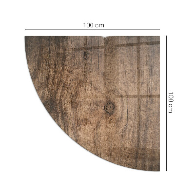 Rohová podložka pod krbové kachle Vzor borovicového dreva
