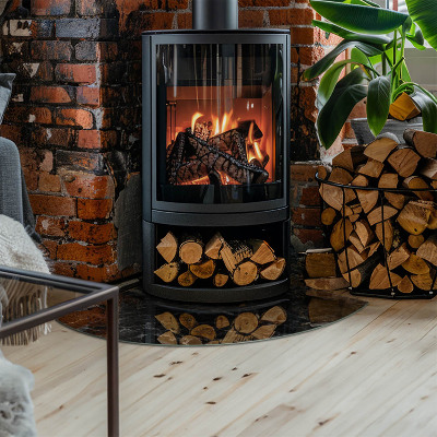 Rohová podložka pod krbové kachle Štýlový mramorový motív