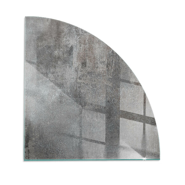 Rohová sklenená podložka pod krb Vzor surovej štruktúry