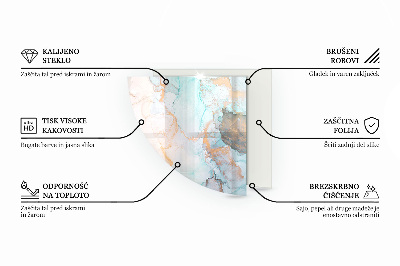 Sklo do rohu pod kachle Mozaikové vzory v dlaždiciach