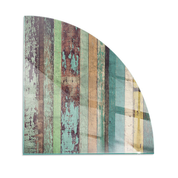 Rohová sklenená podložka pod krb Farby dosiek v rôznych tónoch