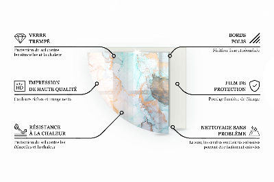 Rohová sklenená podložka pod krb Farby dosiek v rôznych tónoch