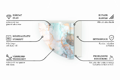 Rohová podložka pod krbové kachle Vzor skalnatej štruktúry