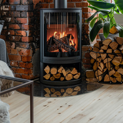 Sklo do rohu pod kachle Vzor kamennej štruktúry