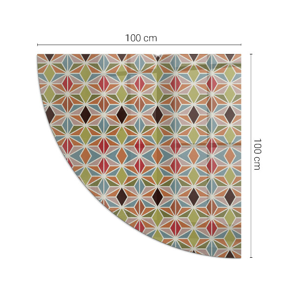 Rohová sklenená podložka pod krb Polygonálne vzory na webe