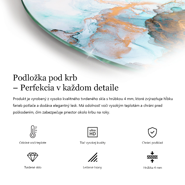 Rohová podložka pod krbové kachle Mozaikové dekoratívne vzory