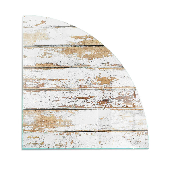 Rohová podložka pod krbové kachle Hrdzavá drevená doska