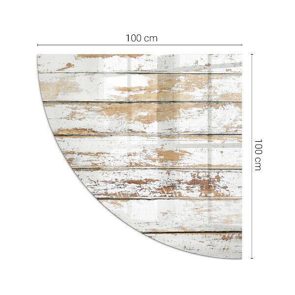 Rohová podložka pod krbové kachle Hrdzavá drevená doska