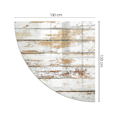 Rohová podložka pod krbové kachle Hrdzavá drevená doska