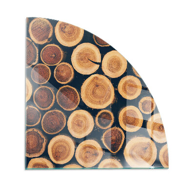 Sklo do rohu pod kachle Krabica s dreveným rámom