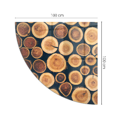 Sklo do rohu pod kachle Krabica s dreveným rámom