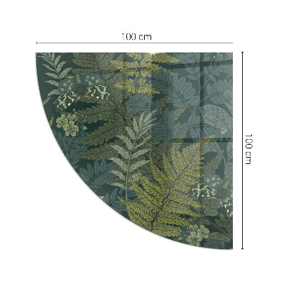 Sklo do rohu pod kachle Rastlinné vzory s motýľmi