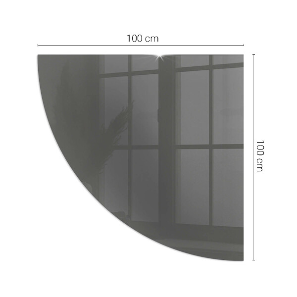 Rohová sklenená podložka pod krb Farba: Šedohnedá