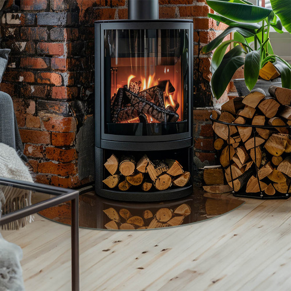 Rohová podložka pod krbové kachle Farba Hnedá