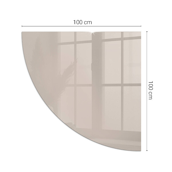 Rohová sklenená podložka pod krb Farba Svetlohnedá