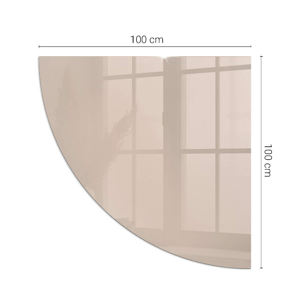 Rohová sklenená podložka pod krb Farba Svetlohnedá