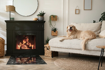 Obdĺžniková podložka pred krb Geometria v troch rozmeroch