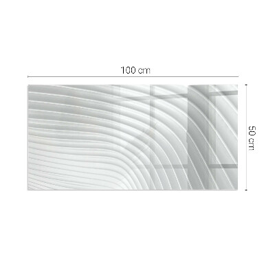 Obdĺžnikové sklo pod kachle Vlny jemných tvarov